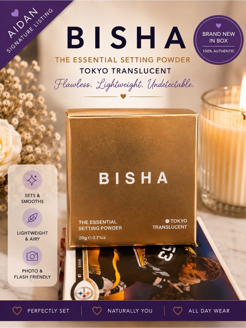 BISHA The Essential Setting Powder Tokyo Translucent 20g New In Box Sealed